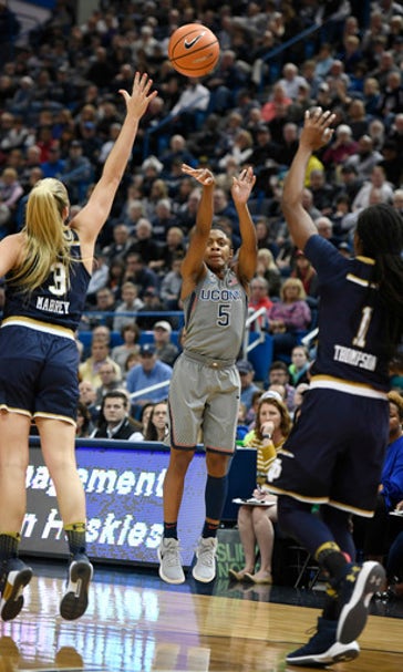 No. 1 UConn rallies in fourth to beat No. 3 Notre Dame 80-71 (Dec 03, 2017)